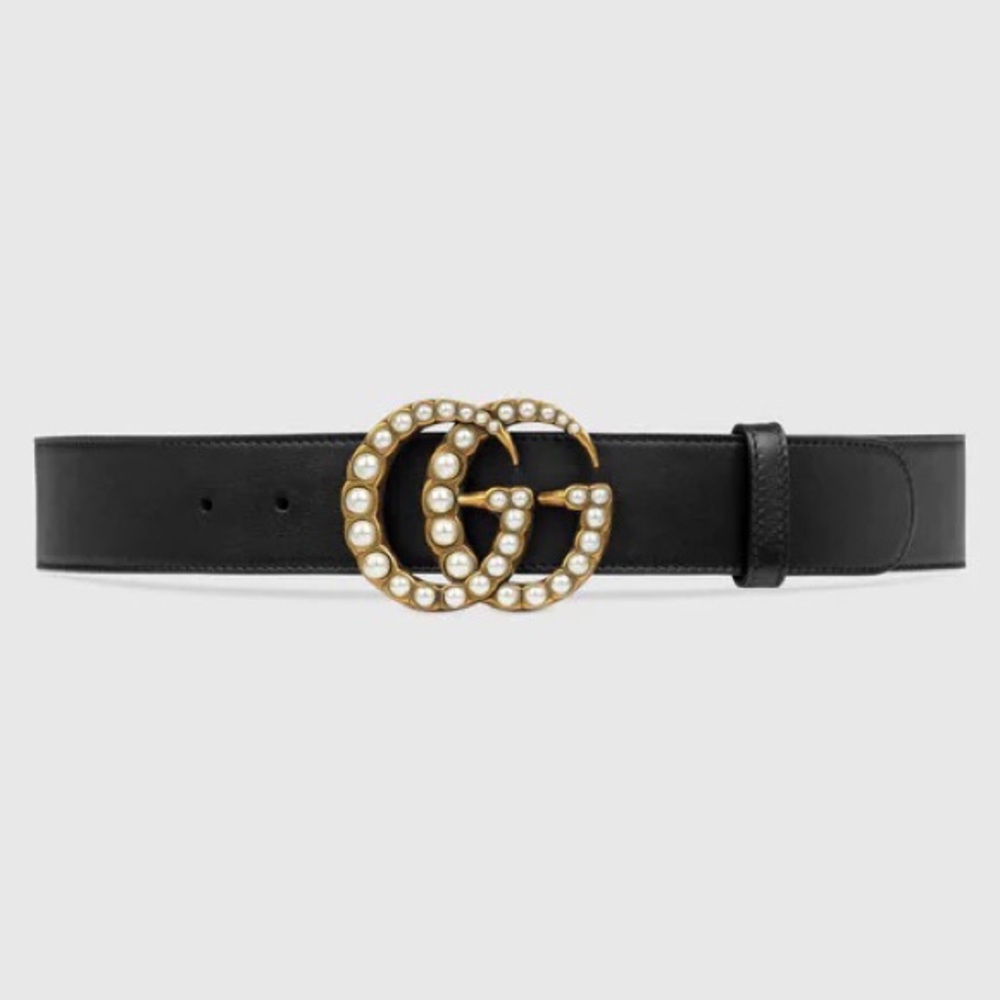 Gucci Double G Pearl Buckle Belt
